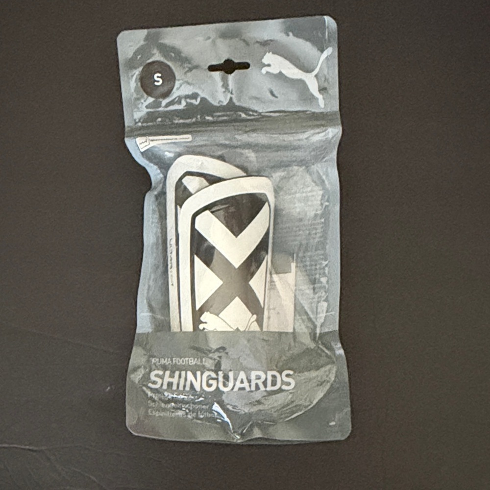 Puma Black and White Football Shin Guards